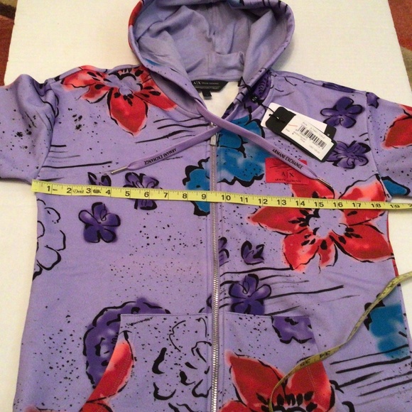 Armani Exchange Floral Print Short Sleeve Hoodies - Picture 3 of 8
